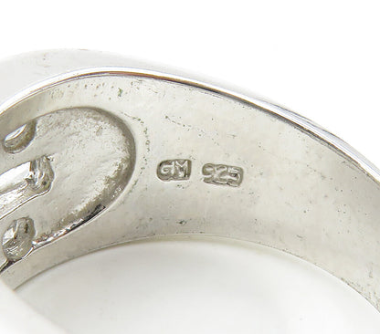 925 Sterling Silver  Sparkling Cubic Zirconia Smooth Band Ring Sz 8  RG15387
