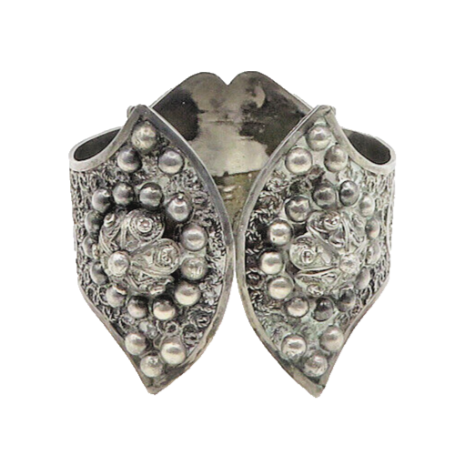 925 Sterling Silver  Vintage Antique Ornate Twist Detail Cuff Bracelet  BT7467