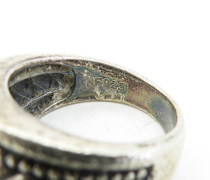 925 Sterling Silver  Vintage Fluted Design Tapered Band Ring Sz 7  RG5574