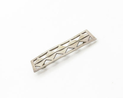 ZINA 925 Sterling Silver  Vintage Cutout Triangle Pattern Brooch Pin  BP7033