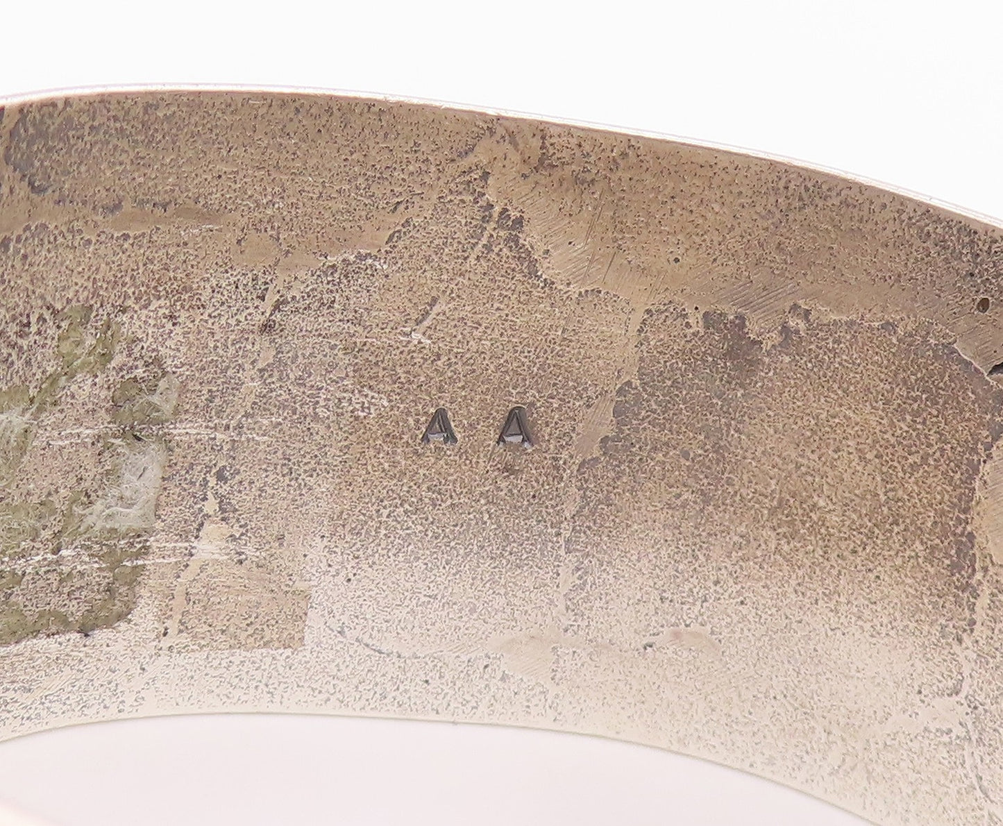 925 Sterling Silver Vintage Bracelet NAVAJO Geometric Pattern Wide Cuff  BT11945