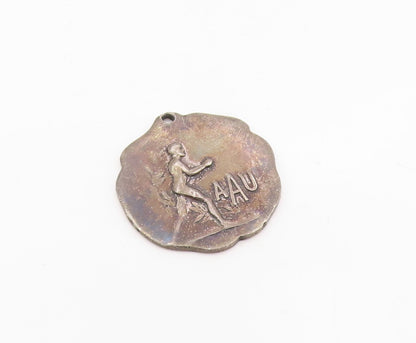 925 Sterling Silver  Vintage Antique Amateur Athletic Union Pendant  PT16114