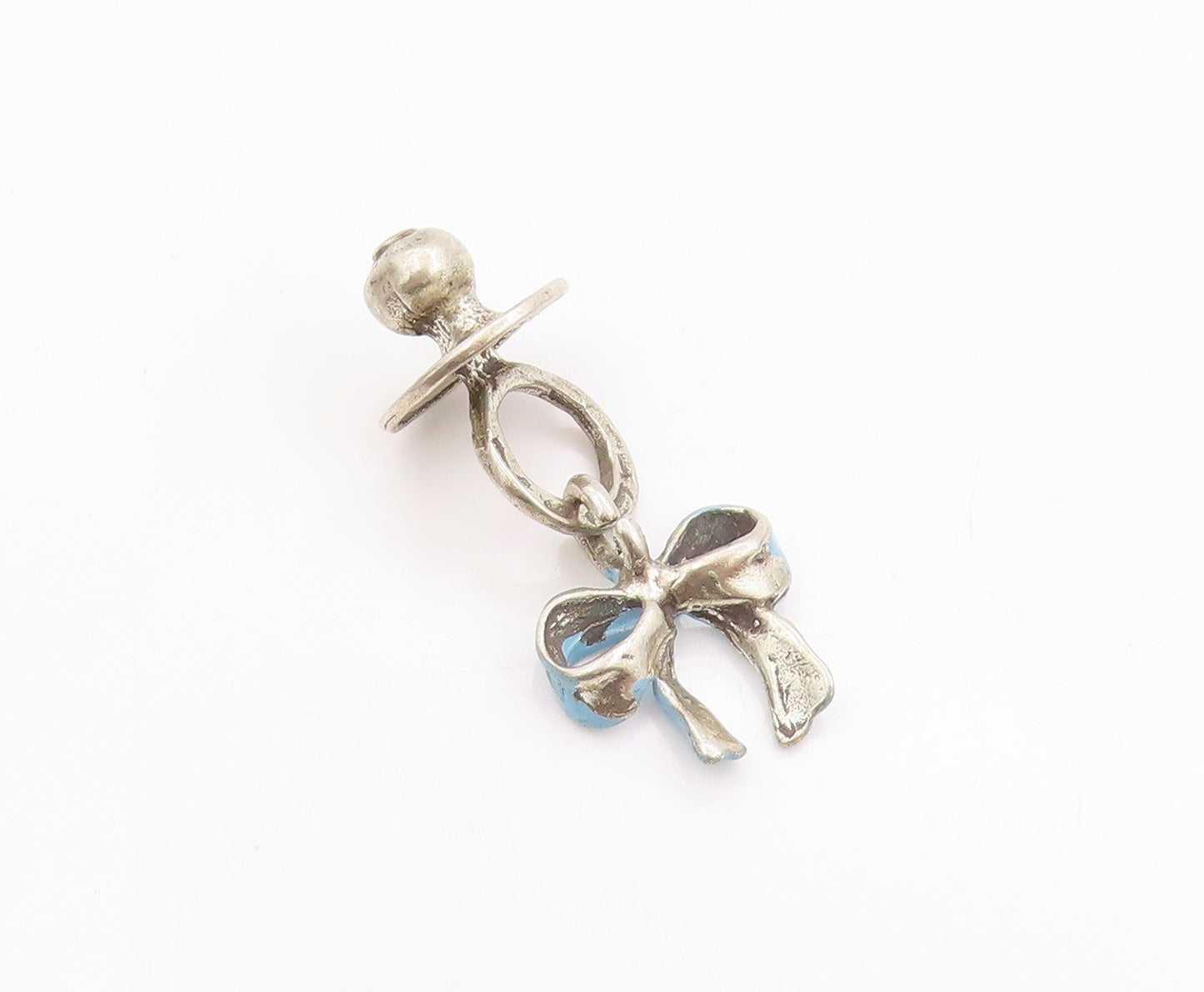 925 Sterling Silver Vintage Pendant Solid Newborn Baby Shower Charm   PT24990