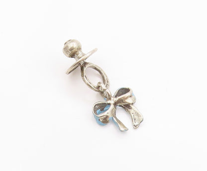 925 Sterling Silver Vintage Pendant Solid Newborn Baby Shower Charm   PT24990