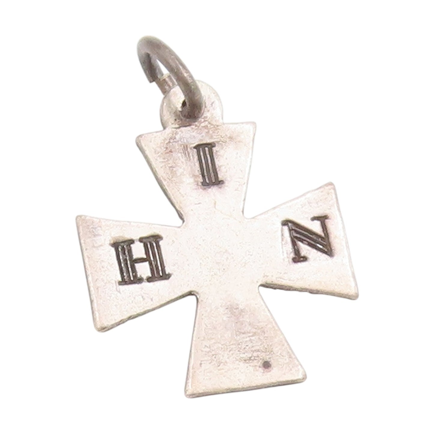 925 Sterling Silver Vintage Pendant 1866 Antique Maltese Religious Cross PT25599