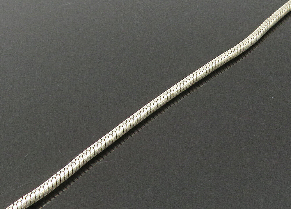 925 Sterling Silver  Vintage Genuine Diamonds Hearts Chain Necklace  NE3619