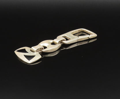 925 Sterling Silver  Vintage Enamel Triangle Anchor Link Key Chain  TR3389