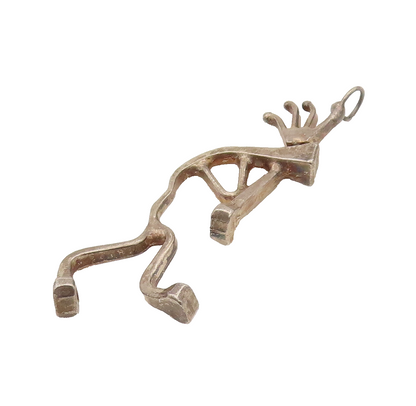 925 Sterling Silver  Vintage Kokopelli Dancer Outline Pendant  PT21942