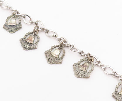 925 Sterling Silver Vintage Bracelet OC TANNER Attendance Award Charm  BT12155