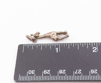 925 Sterling Silver  Vintage Petite Giraffe Animal Drop Pendant  PT18596