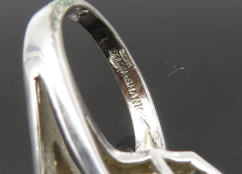 PANETTA 925 Silver  Vintage Topaz Cluster Floral Cocktail Ring Sz 5  RG21891