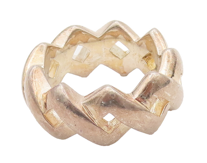 925 Sterling Silver Vintage Ring RLM STUDIO Spikey Interlock Zigzag Sz 6 RG27933