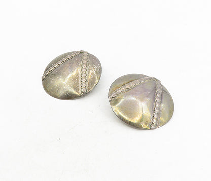 TULLA BOOTH 925 Silver  Vintage Raised Detail Non Pierce Drop Earrings  EG4516