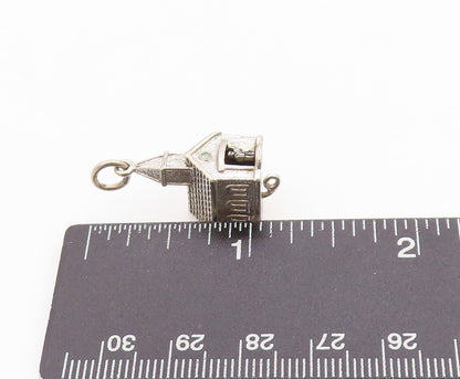 925 Sterling Silver Vintage Pendant 3D Wedding Couple House (MOVES) PT24674