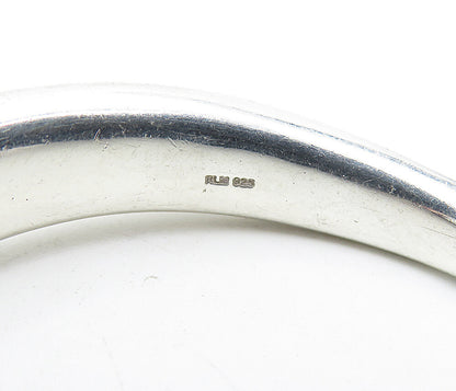 RLM STUDIO 925 Silver  Vintage Shiny Minimalist Concave Cuff Bracelet  BT1544