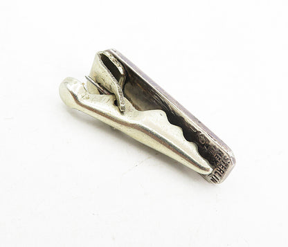 MEXICO 925 Sterling Silver  Vintage Petite Oxidized Detail Tie Clip  TR1324