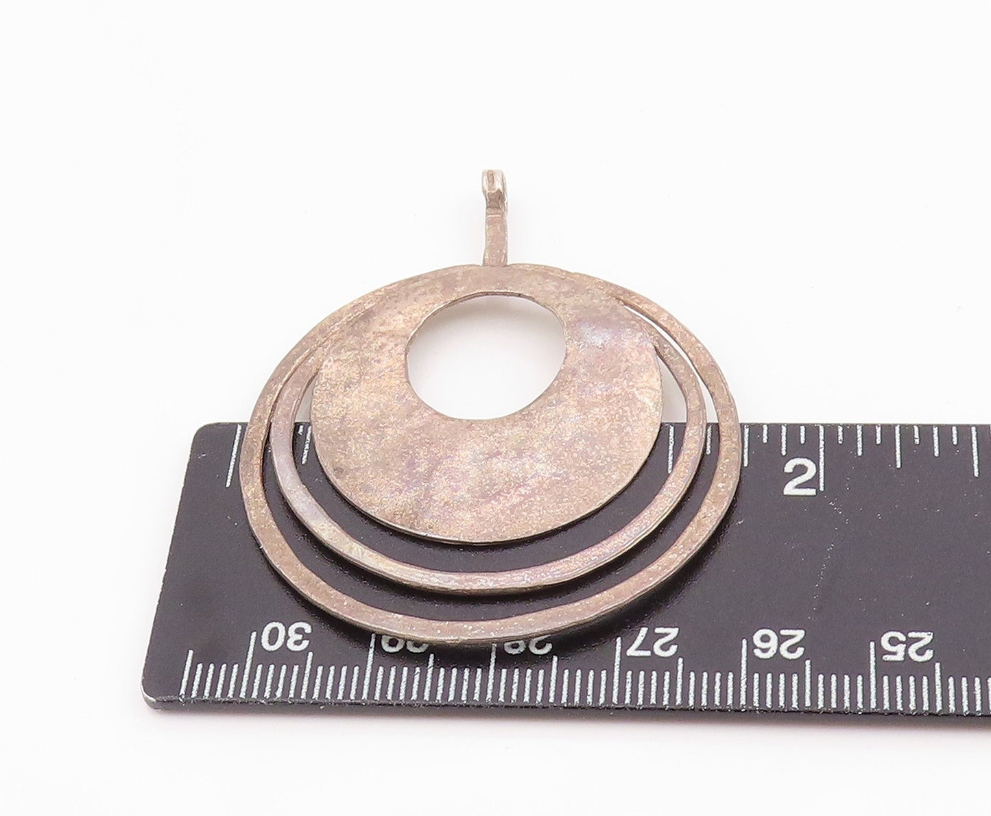 925 Sterling Silver Vintage Pendant SILPADA Hammered Concentric Circle  PT26015