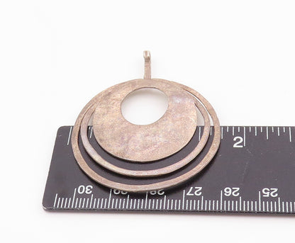 925 Sterling Silver Vintage Pendant SILPADA Hammered Concentric Circle  PT26015