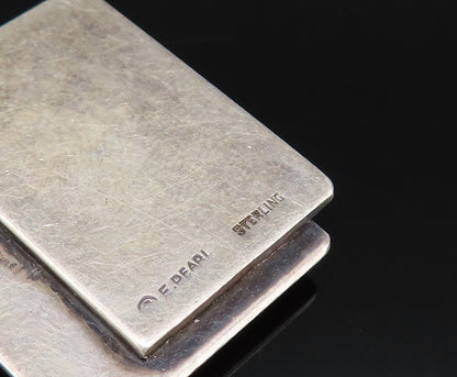 ERWIN PEARL 925 Silver  Vintage Modernist Double Square Figure Pendant PT21821