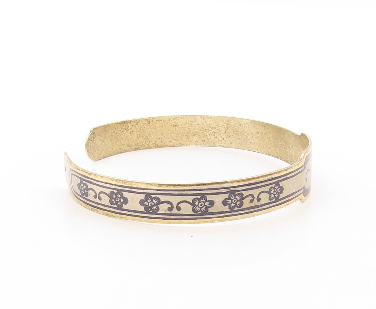 925 Sterling Silver Vintage Bracelet EAST EUROPE Floral Design Etched   BT10899