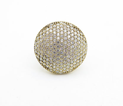 925 Sterling Silver  Vintage Cubic Zirconia Split Cocktail Ring Sz 5  RG5233
