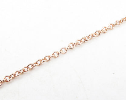 925 Silver  Genuine Diamond Rose Gold Plated Love Heart Chain Necklace  NE2063