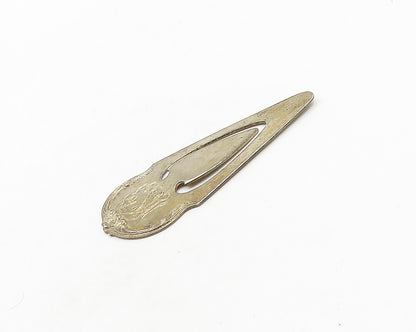 S. KIRK & SON 925 Silver  Vintage Etched Initials Floral Book Mark  TR2650