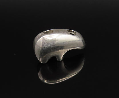 925 Sterling Silver  Vintage Minimalist Polished Bear Motif Pendant  PT21482