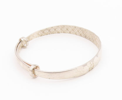 CHINESE 925 Silver  Vintage Diamond Pattern Hidden Message Bracelet  BT9363