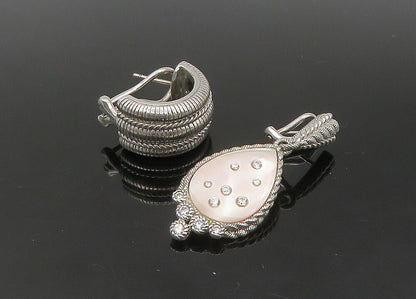 JUDITH RIPKA 925 Sterling Silver Vintage Multi Stone Lot Single Earrings EG11319