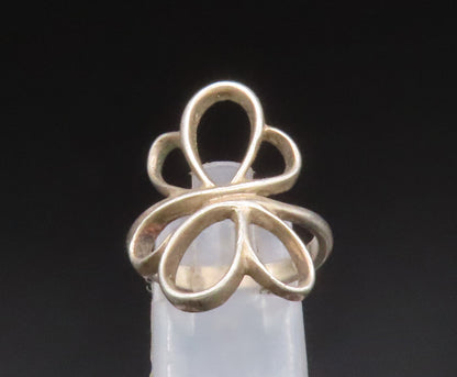 925 Sterling Silver  Vintage Open Twisted Butterfly Motif Ring Sz 6.5  RG25040