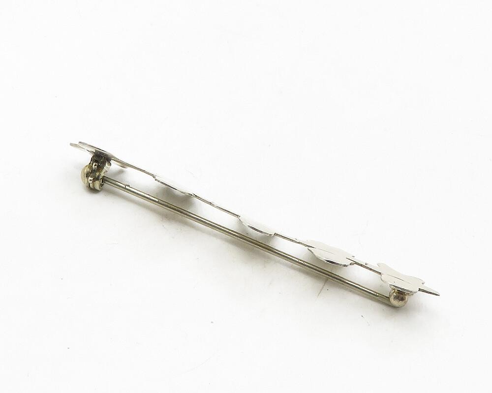 925 Sterling Silver  Vintage People Holding Hands Unity Brooch Pin  BP3689