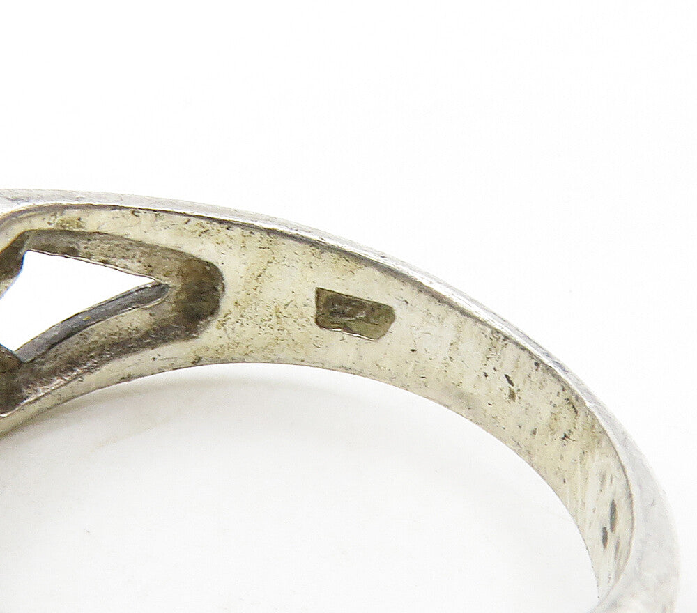 925 Sterling Silver  Vintage XOXO Hugs & Kisses Motif Band Ring Sz 7  RG15795