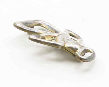 925 Sterling Silver  Vintage Shiny Angel Outline Smooth Brooch Pin  BP4328