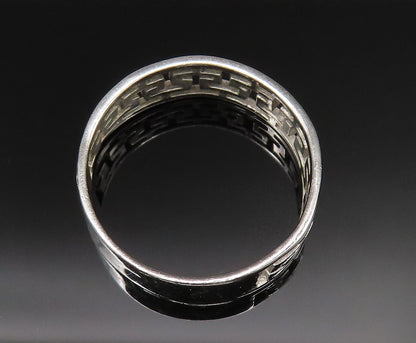 925 Sterling Silver  Vintage Open Maze Cutout Band Ring Sz 9.5  RG25375