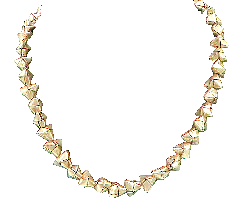 925 Sterling Silver  Vintage Tied Cone Knot Rope Necklace  NE3797