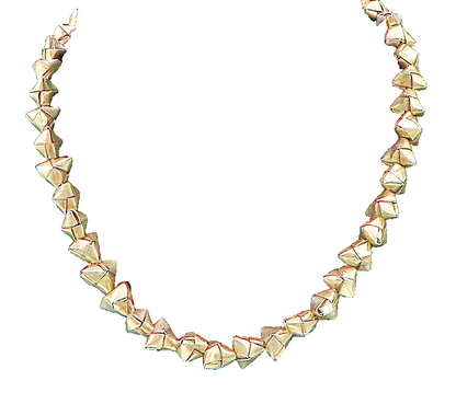925 Sterling Silver  Vintage Tied Cone Knot Rope Necklace  NE3797