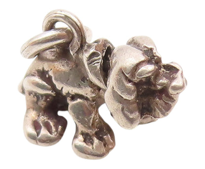 925 Sterling Silver  Vintage Petite Sitting Hound Dog Motif Pendant  PT19107