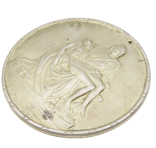TOWLE 925 Sterling Silver Vintage Pieta Statue By Michaelangelo Medal TR2521