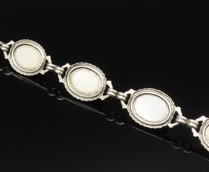 DANECRAFT 925 Silver  Vintage Onyx Lapis Lazuli & Carnelian Bracelet  BT9723