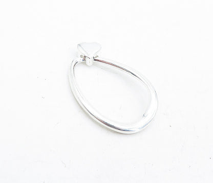925 Sterling Silver  Shiny Polished Petite Love Heart Slide Pendant PT3220