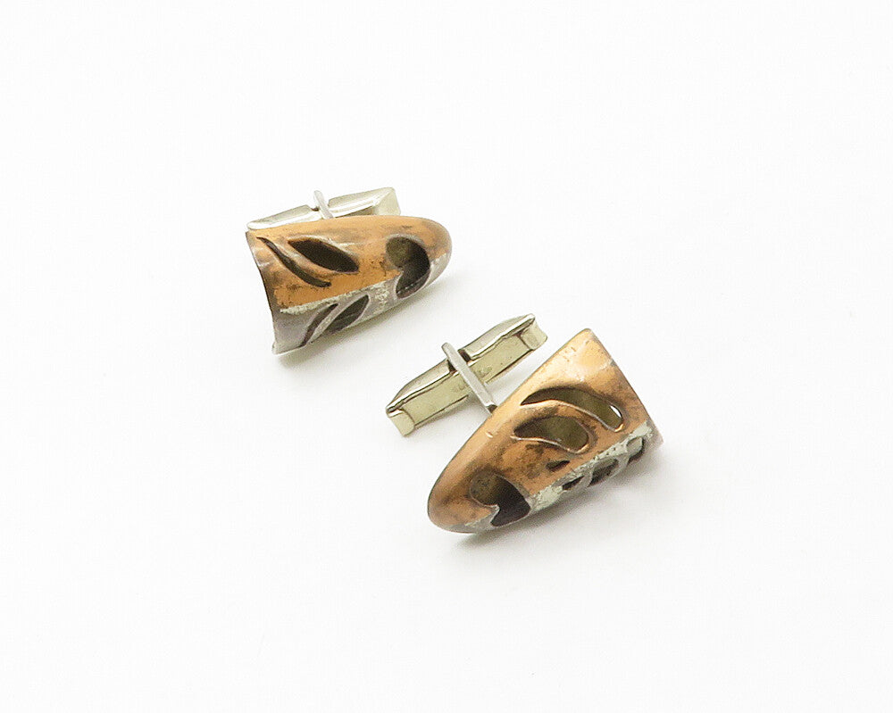 METALES CASADOS MEXICO 925 Sterling Silver Vintage Theater Mask Cufflinks TR2343