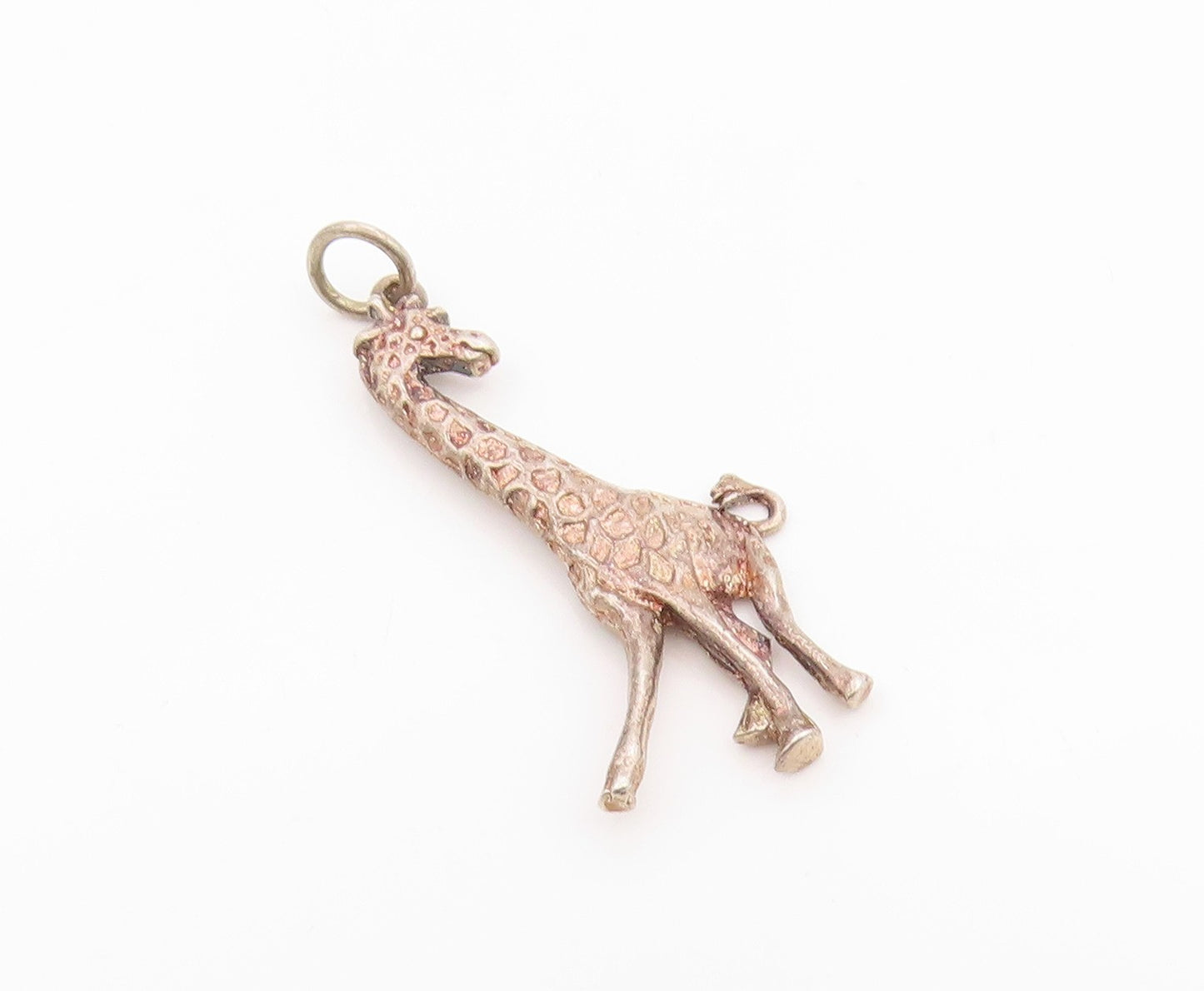 925 Sterling Silver Vintage Pendant Miniature Giraffe Cutout Figure  PT26061