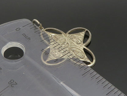 925 Sterling Silver Vintage Antique Religious Miraculous Medal Pendant PT20216