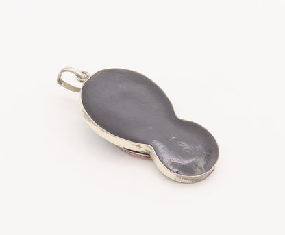 925 Sterling Silver Vintage Pendant Minimalist Abalone Cutout Sliders  PT22738