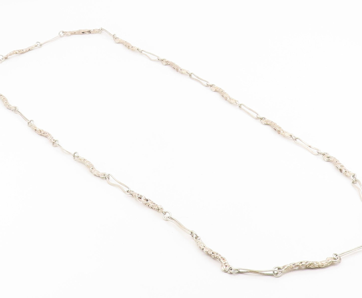 925 Sterling Silver Vintage Necklace BILL TENDLER Brutalist Link Chain  NE4847