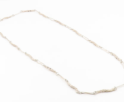 925 Sterling Silver Vintage Necklace BILL TENDLER Brutalist Link Chain  NE4847