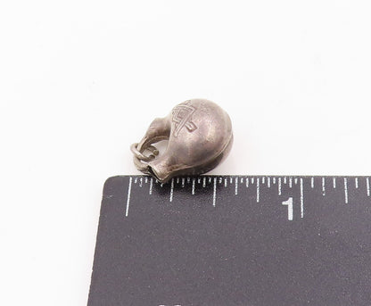925 Sterling Silver Vintage Pendant Etched Wedding Vase Pottery Charm  PT25374