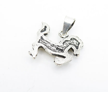 925 Sterling Silver  Vintage Petite Galloping Horse Motif Drop Pendant  PT5730