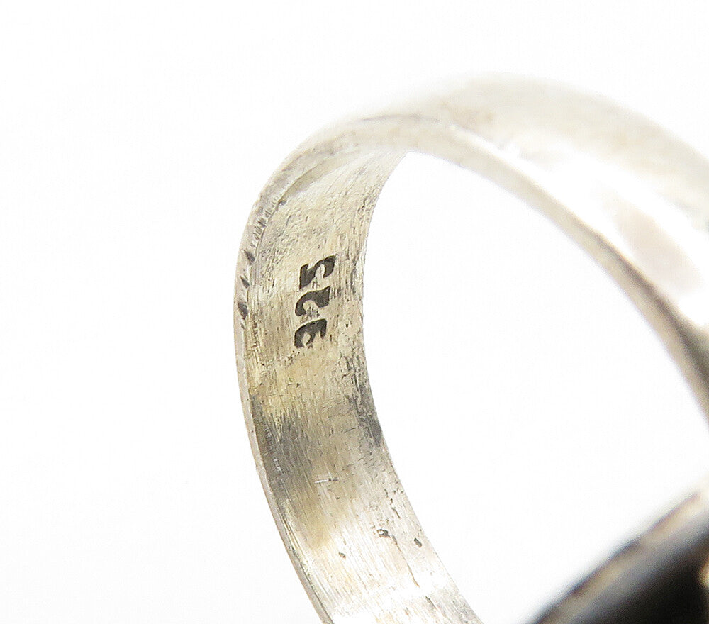 925 Silver  Vintage Cabochon Tiger's Eye Swirl Cocktail Ring Sz 7.5  RG16398